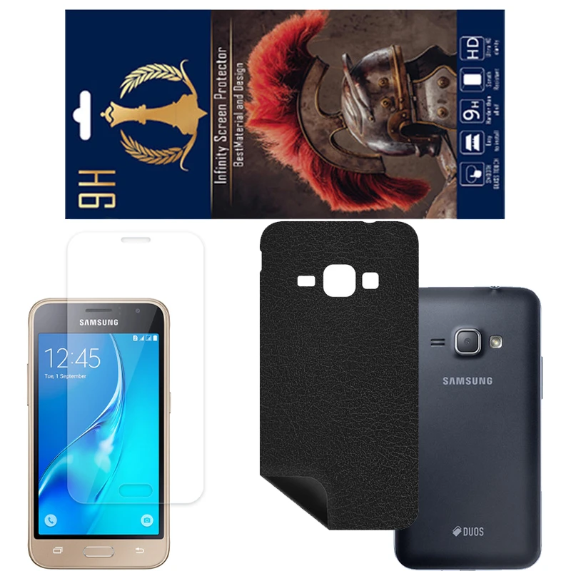 برچسب پوششی اینفینیتی مدل CH مناسب برای گوشی موبایل سامسونگ GALAXY J1 2016 به همراه محافظ صفحه نمایش