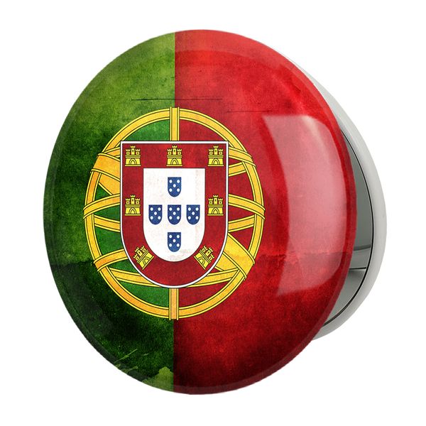 آینه جیبی خندالو طرح پرچم پرتغال مدل تاشو کد 20538 