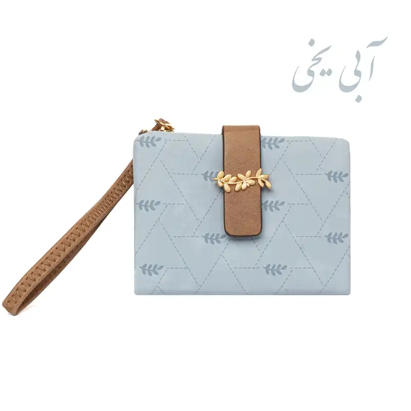 کیف پول زنانه پرتیزس مدل بند دار طرح خوشه گندم کد 2020051