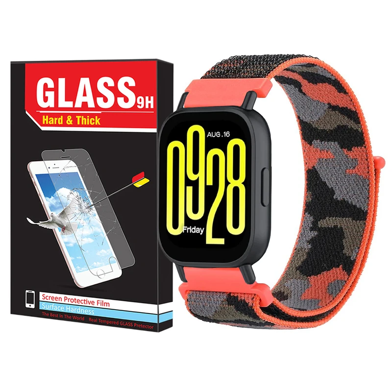 بند هارد اند تیک مدل Nylon Army HT TW مناسب برای ساعت هوشمند شیائومی Redmi Watch 5 Active / Redmi Watch 5 Lite