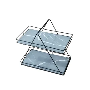 استند جا ادویه ای مدل 2-8044 مستطیلی طرح ماربل