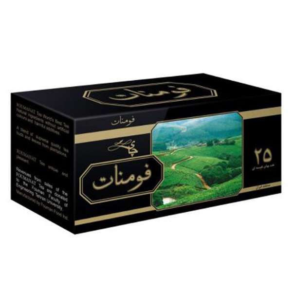 چای سیاه کیسه ای فومنات بسته 25 عددی
