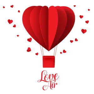 Zhivar Love Balloon 3D Wall Sticker