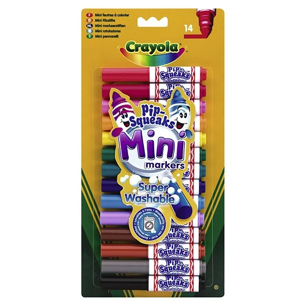 ماژیک رنگ آمیزی کرایولا مینی مدل Pip Squeaks کد 8343 - بسته 14 رنگ