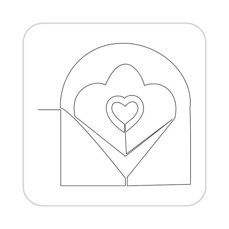 زیر لیوانی کاکتی طرح عاشقانه مدل mp36903