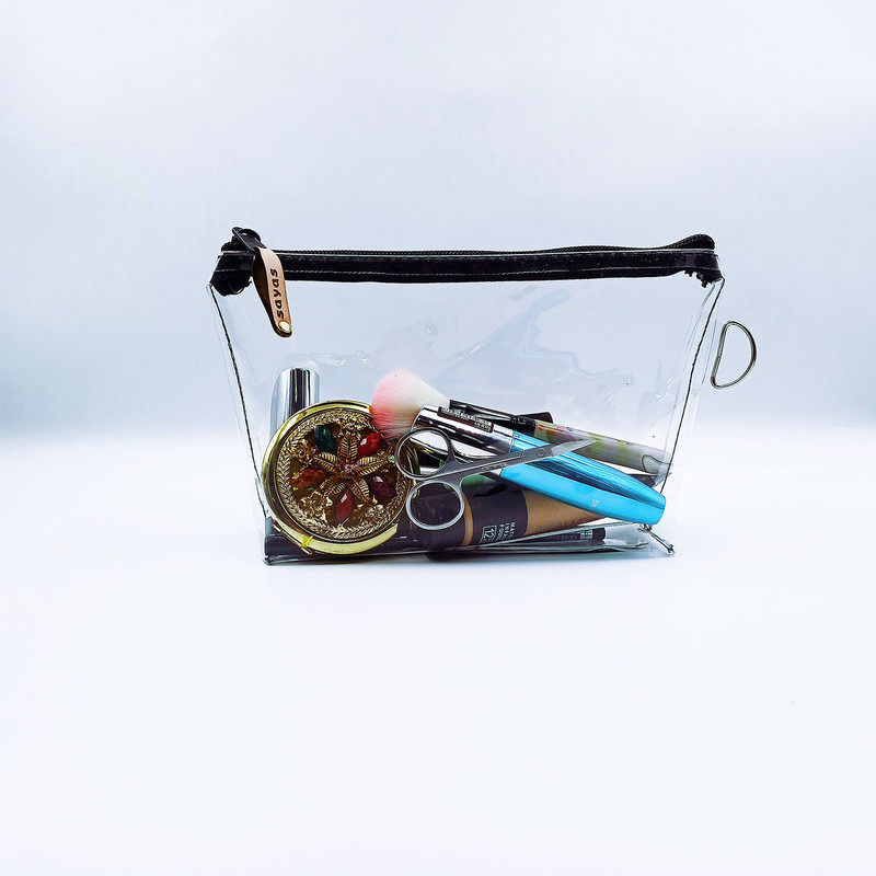 کیف لوازم آرایش زنانه مدل شفاف sayas GM12 مجموعه 2 عددی