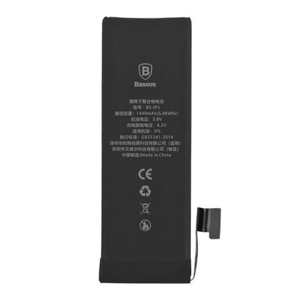 باتری موبایل باسئوس مدل ACCB-AIP5 ظرفیت 1440 میلی آمپر ساعت مناسب برای گوشی موبایل اپل Iphone 5
