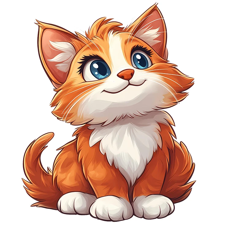 استیکر پارچه و لباس پاد آفرین مدل کارتونی کیوت گربه بامزه کد S2851