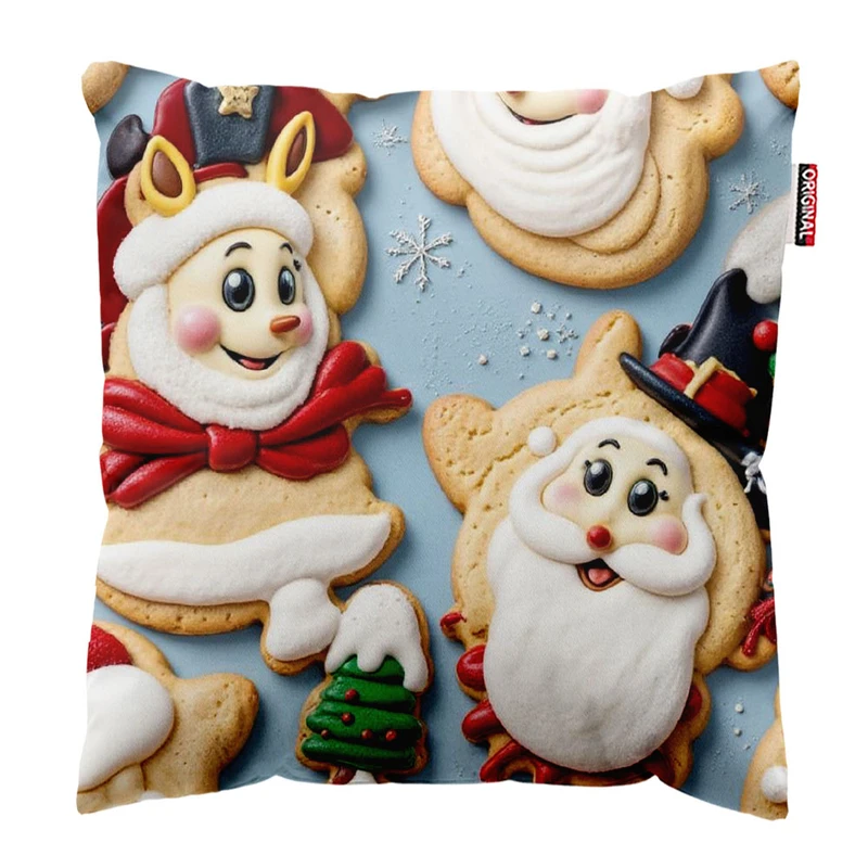 کوسن پاد آفرین طرح بابانوئل کریسمس کد 2618 سایز 30*30 سانتی متر