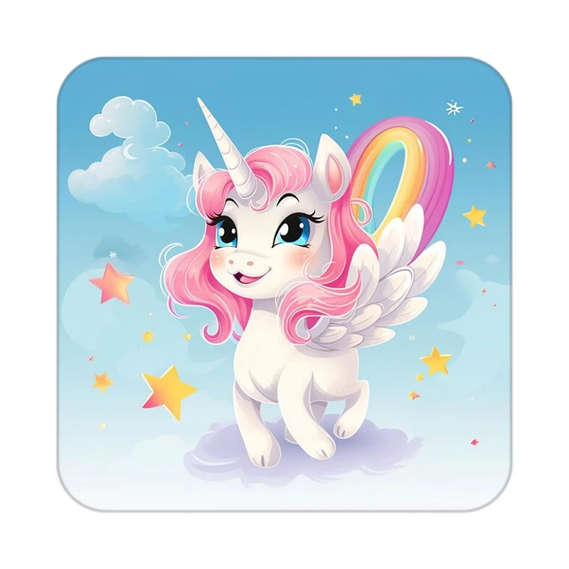 زیر لیوانی کاکتی طرح اسب تک شاخ و یونیکورن مدل mp30970