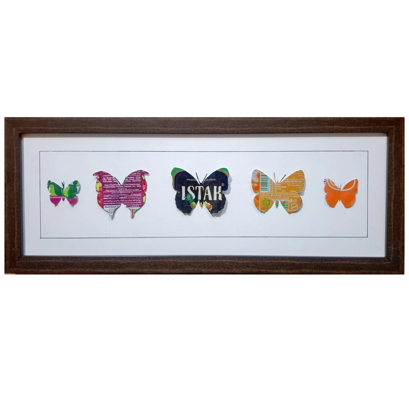  تابلو برجسته مدل پروانه های رنگارنگ پرگل کد 04