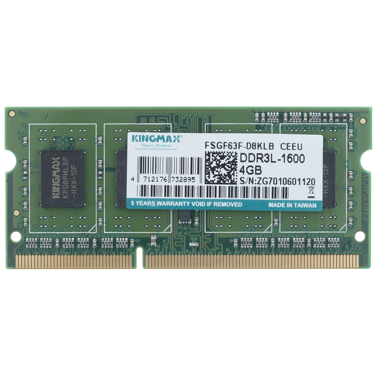 رم لپ تاپ DDR3L تک کاناله 1600 مگاهرتز کینگ مکس ظرفیت 4 گیگابایت