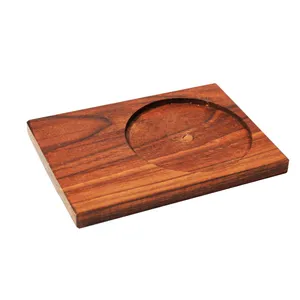 زیر لیوانی مدل چوبی پذیرایی بسته 6 عددی