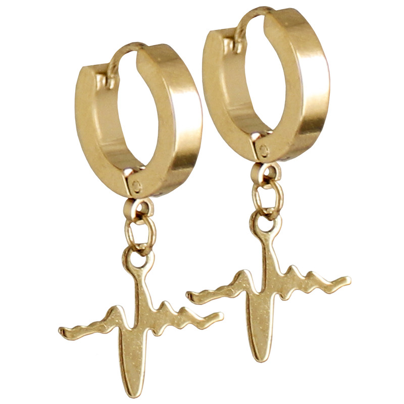 گوشواره زنانه طرح ضربان کد RKH_1158 گوشواره زنانه طرح ضربان کد RKH_1158