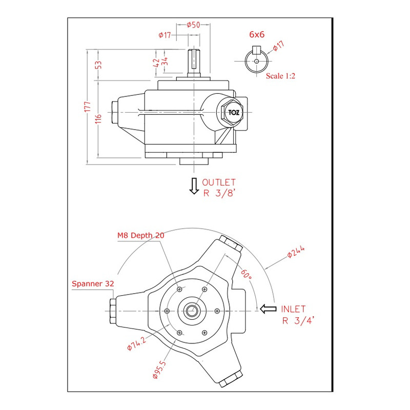 پمپ هیدرولیک صنایع توز ایران مدل PR25