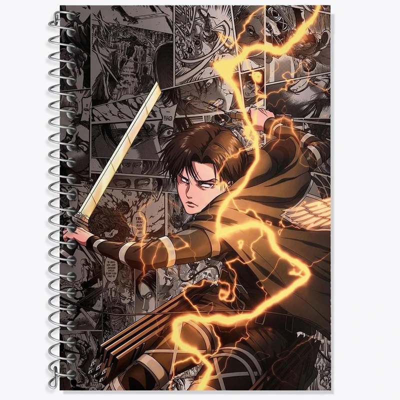 دفتر لغت 50 برگ خندالو مدل لیوای آکرمن انیمه اتک آن تایتان Attack on Titan کد 11002