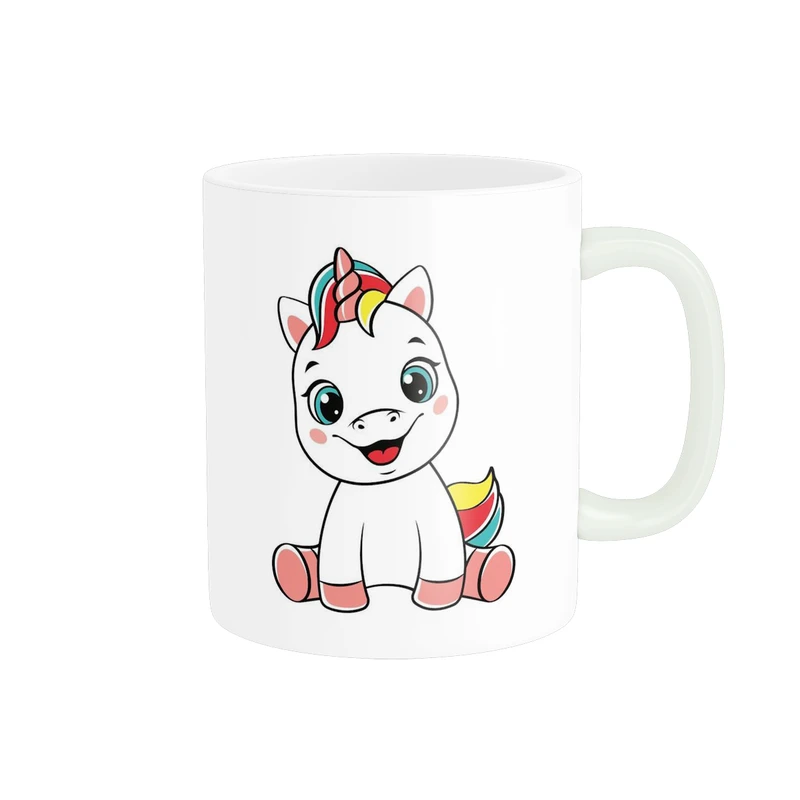 ماگ پادآفرین مدل یونیکورن طرح تک شاخ کد p3754