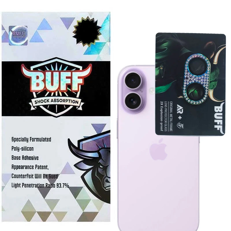 محافظ لنز دوربین فلزی بوف مدل Diamond مناسب برای گوشی موبایل iPhone 17