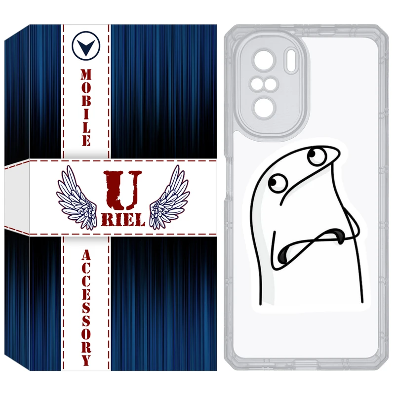 کاور یوریل قاب مدل Clear کد 80 طرح کلافه مناسب برای گوشی موبایل شیائومی Poco F3 / Redmi K40 / K40 Pro / Mi 11i