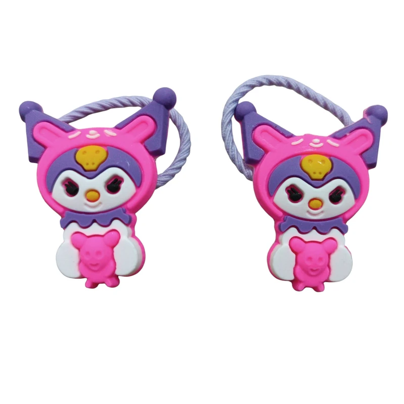 کش مو دخترانه مدل سیلیکونی کرومی بسته 2 عددی