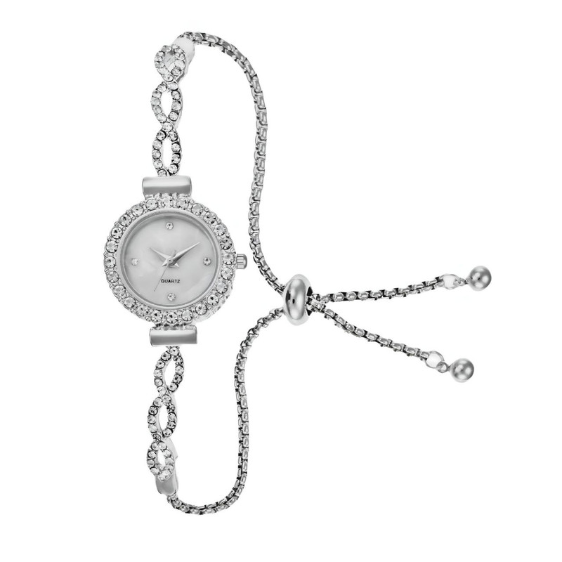 ساعت مچی عقربه ای زنانه مدل دستبندی دورنگین01