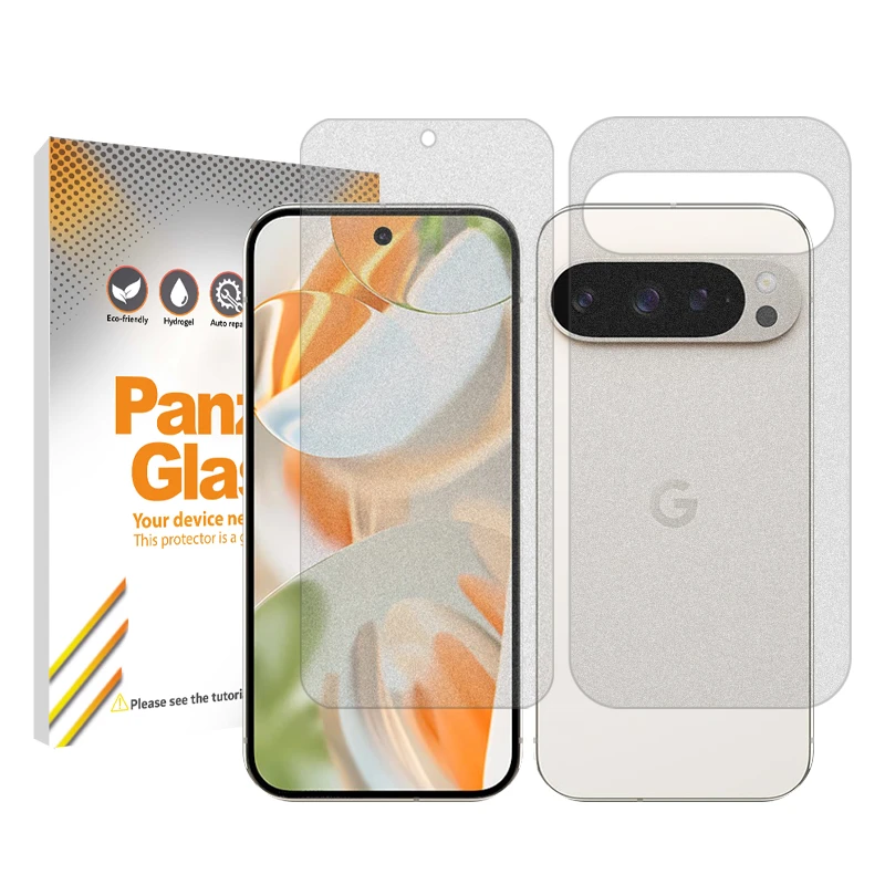 محافظ صفحه نمایش مات پنزر گلس مدل Resistant مناسب برای گوشی موبایل گوگل Pixel 9 Pro به همراه محافظ پشت گوشی