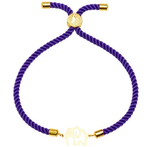 دستبند طلا 18 عیار زنانه الن نار مدل طرح فيل ELN2352