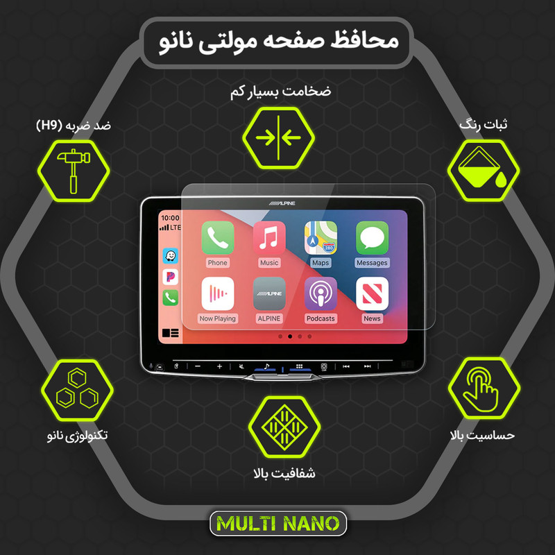 محافظ صفحه نمایش خودرو مولتی نانو مدل X-S1N مناسب برای فونیکس Tiggo 7 Pro