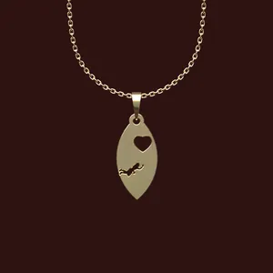 گردنبند طلا 18 عیار زنانه مدوپد مدل قلب کد X2-1-1168