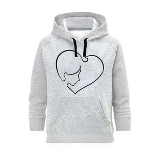 هودی زنانه مدل دختر کد B252 رنگ طوسی