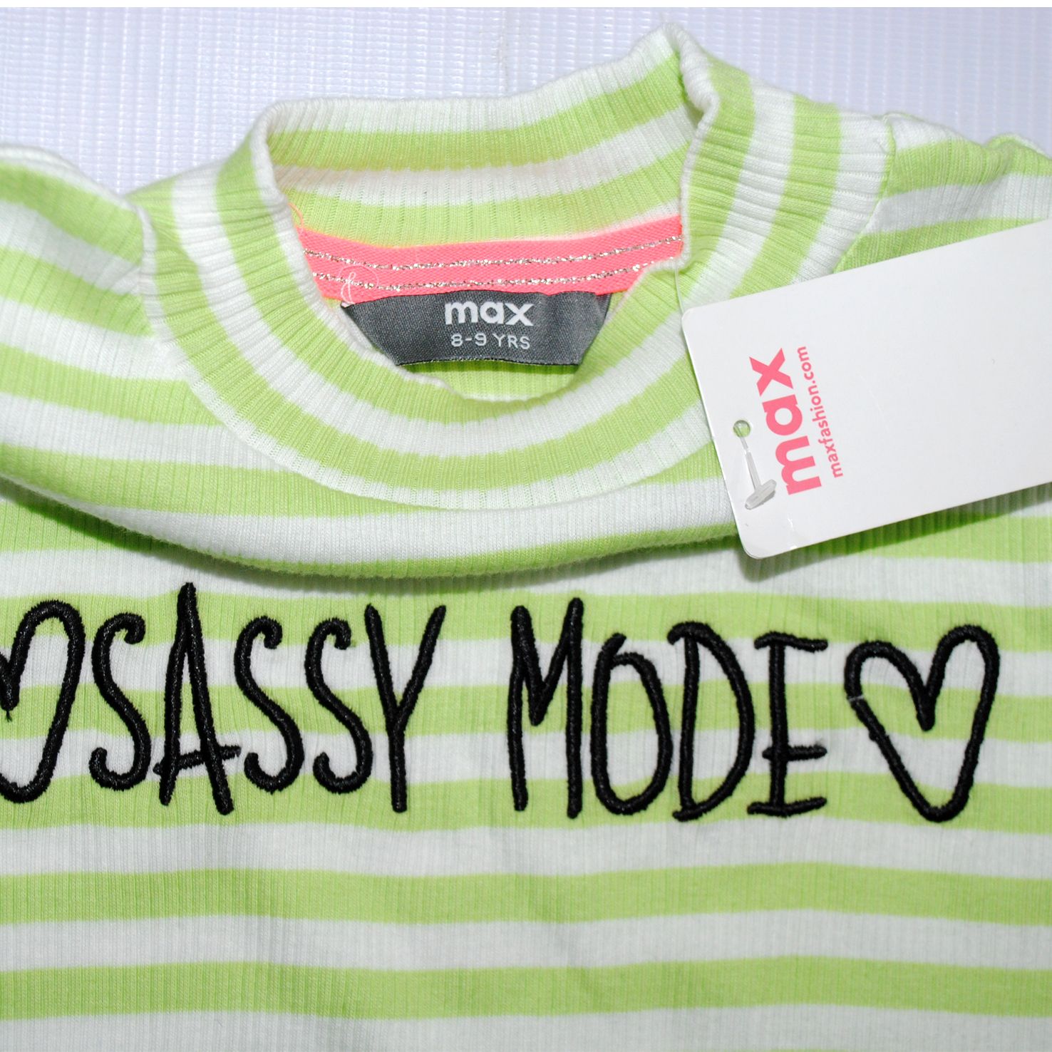 تی شرت آستین کوتاه دخترانه مکس مدل Sassy mode 8983 -  - 2