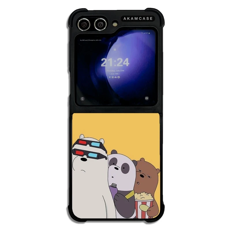 کاور آکام مدل AMCWSGZFLIP5-BARE BEAR9 مناسب برای گوشی موبایل سامسونگ Galaxy Z Flip 5
