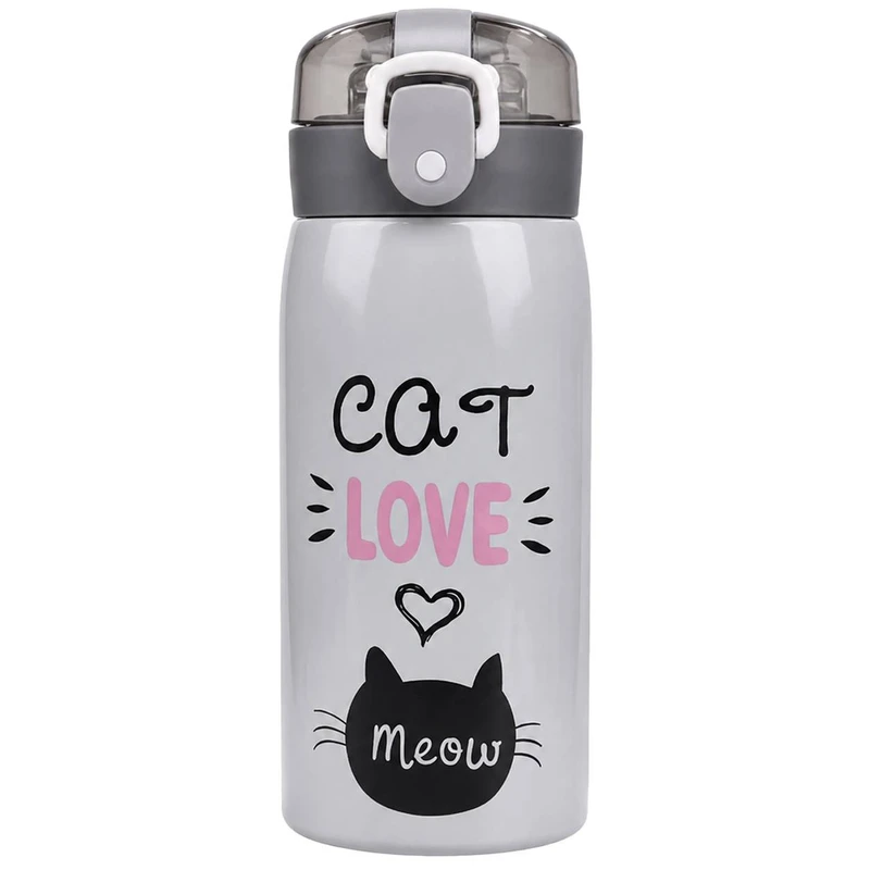 فلاسک کودک مدل گربه MEOW طرح CAT LOVE گنجایش 350 لیتر