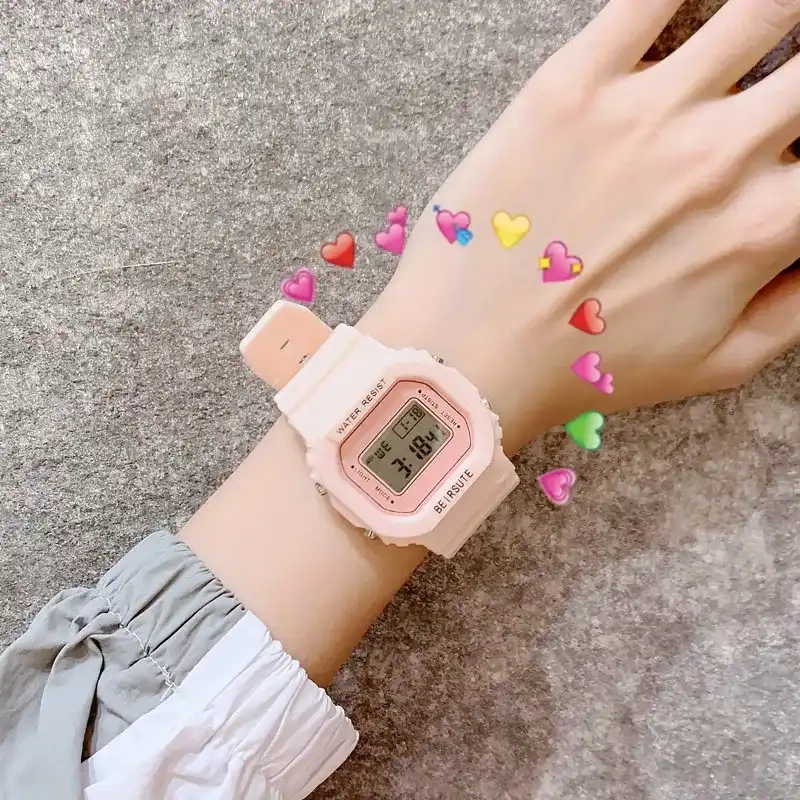 ساعت مچی دیجیتال مدل  کرنوگراف بند سیلیکونی کد 2