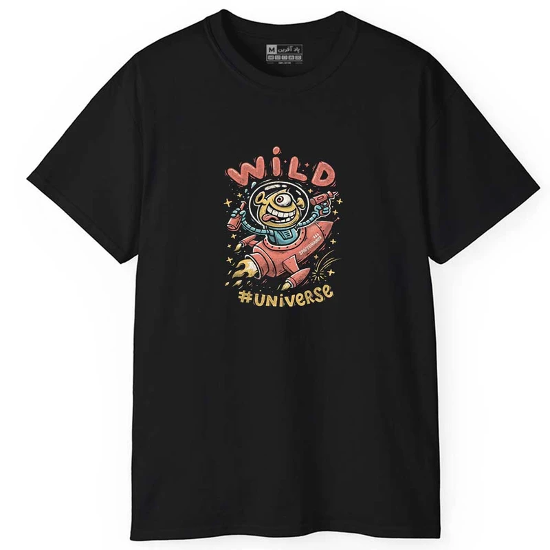 تی شرت آستین کوتاه مردانه پاد آفرین مدل اسپرت طرح کهکشانی کد 0783