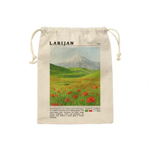 کیسه نان و سبزی ترمه طراحان ایده مدل قله دماوند لاریجان کد map0828 - S سایز 19x19 سانتی متر