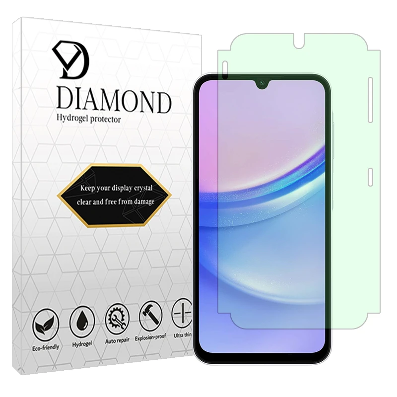 محافظ صفحه نمایش دیاموند مدل گرین لایت مناسب برای گوشی موبایل سامسونگ Galaxy A15
