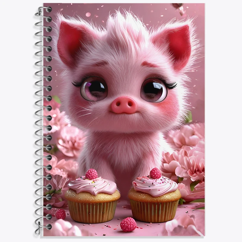 دفتر نت موسیقی 50 برگ خندالو طرح خوک بامزه کد F8138