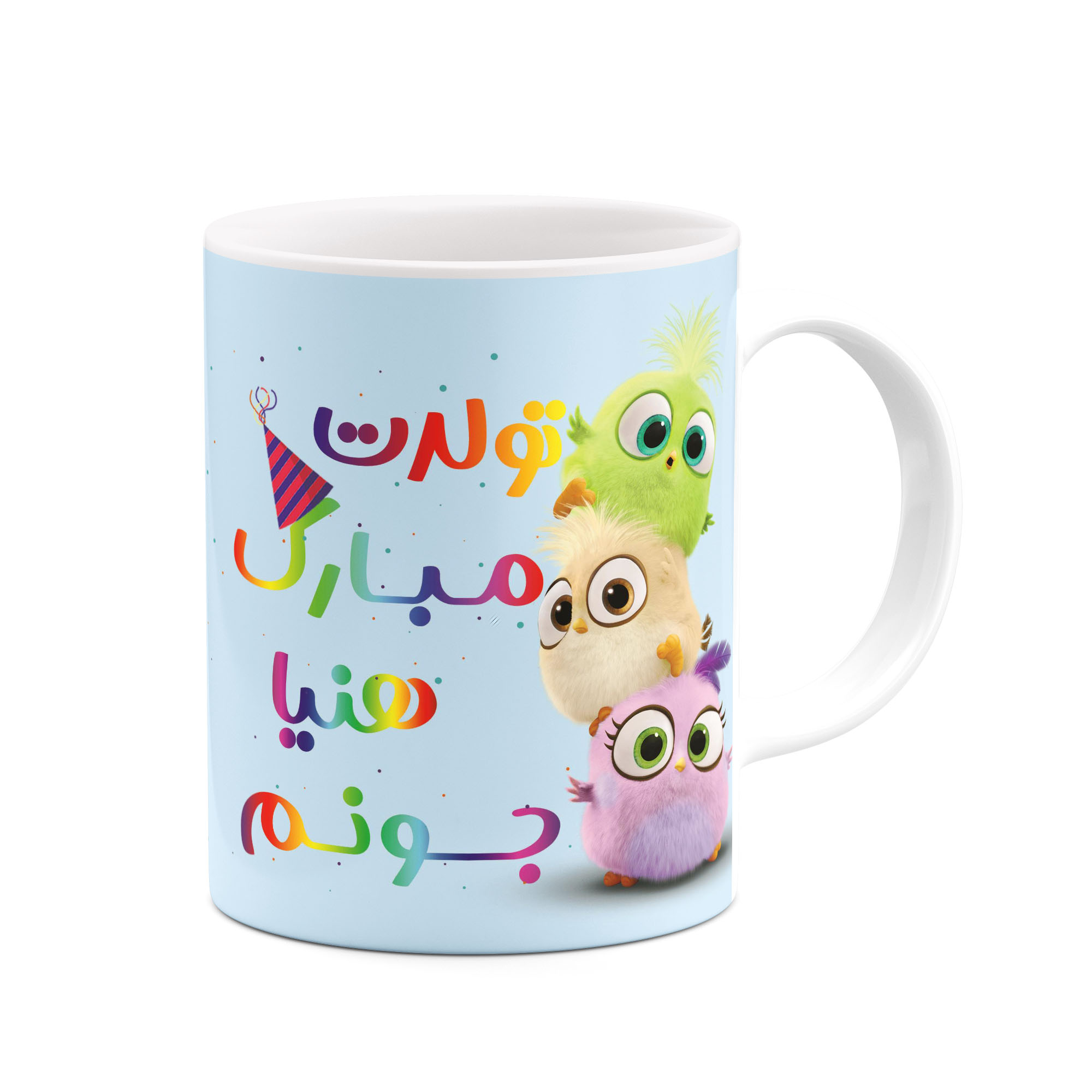 ماگ کاکتی طرح تولد هنیا مدل پرندگان خشمگین Angry Birds کد mgh96542