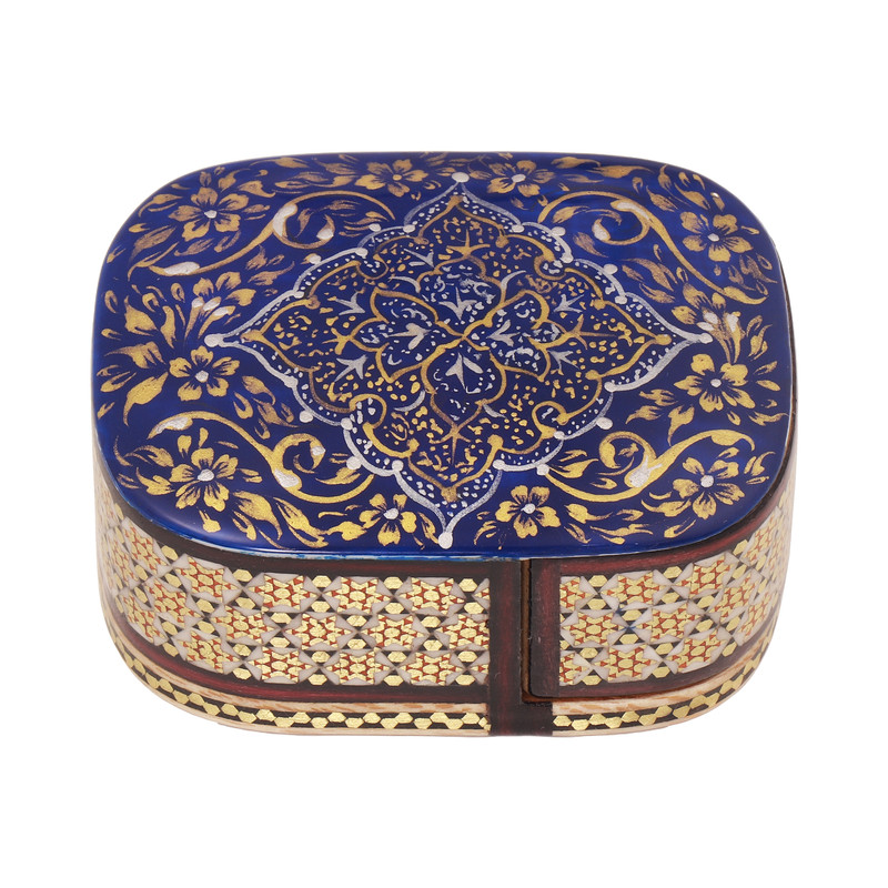 جا سکه‌ای خاتم کاری چوبی مدل کشویی کد 6