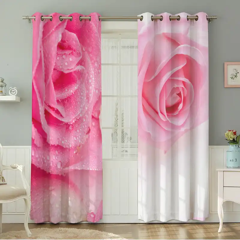 پرده نیروانا طرح گل مدل مخمل کد 5002 سایز 140×280 سانتی متر