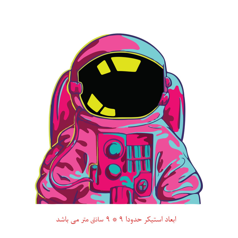 استیکر لپ تاپ طرح فضانورد کد 593