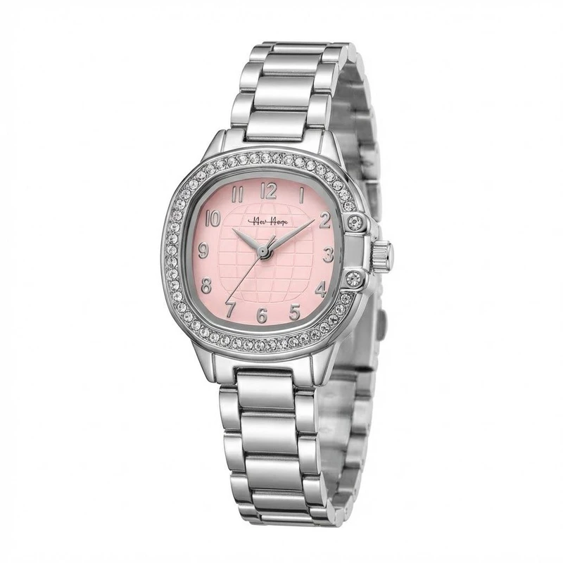 ساعت مچی عقربه‌ای کوارتز زنانه مدل دورنگین عدد دار قفل پروانه ای کد 101