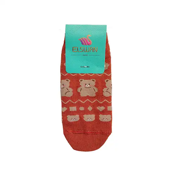 جوراب زنانه ال سون مدل خرسی کد PH709