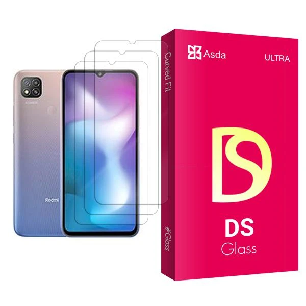 محافظ صفحه نمایش آسدا مدل DS Glass MIX003 مناسب برای گوشی موبایل شیائومی Redmi 9 Activ بسته سه عددی