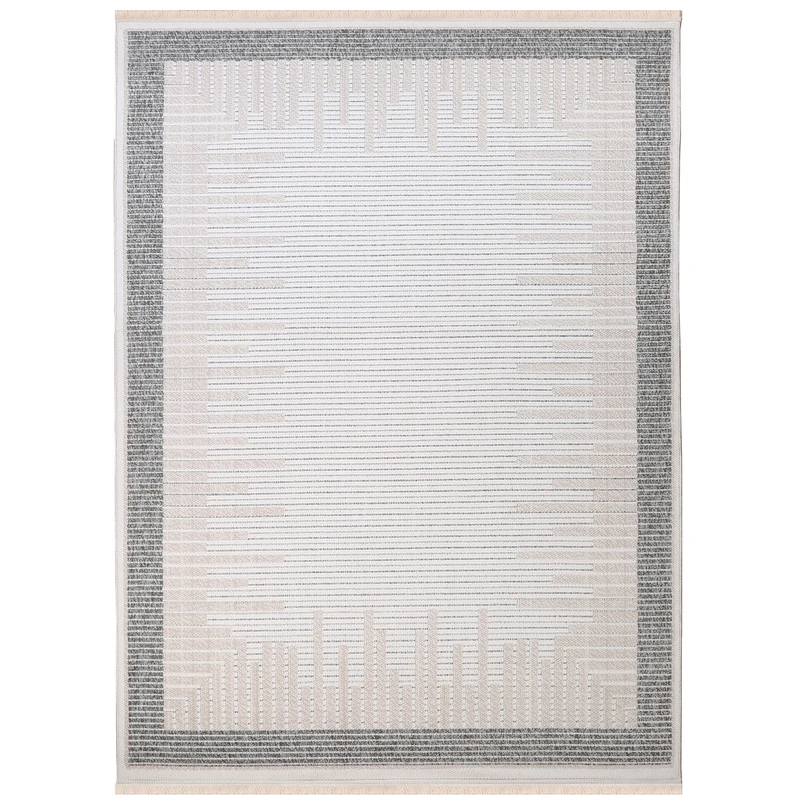 فرش ماشینی 200 شانه دنیای فرش زمینه نسکافه‌ای حاشیه بژ مدل یسنا کد 3006