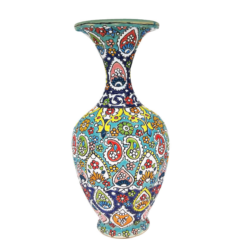 گلدان میناکاری مدل فیروزه کد 25