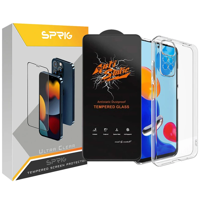 کاور اسپریگ مدل ANTIS-CL مناسب برای گوشی موبایل شیائومی Redmi Note 11 4G Global / Note 11s 4G به همراه محافظ صفحه نمایش