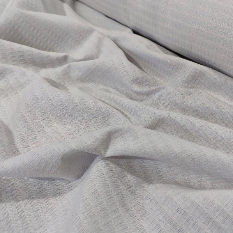 پارچه آشپزخانه عرض 1.5 متر مدل تمام پنبه رنگ سفید