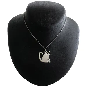 گردنبند نقره زنانه مدل گربه کد G-98